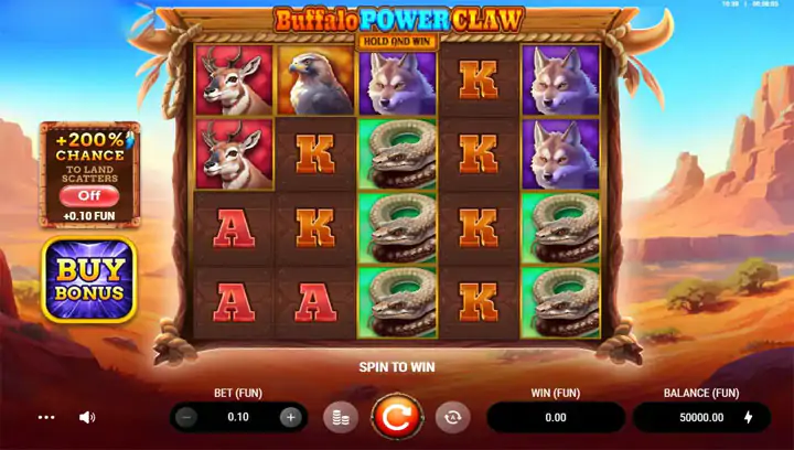 สล็อต Buffalo Power Claw Hold and Win